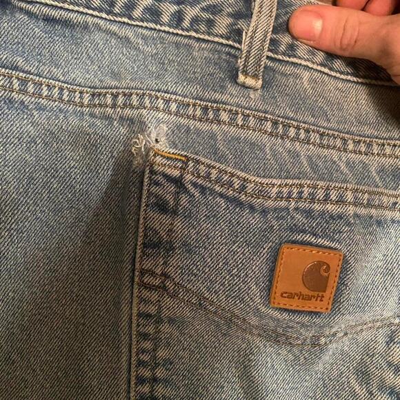 Mens carhartt work denim jeans - Picture 5 of 7